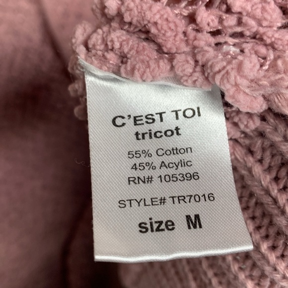 C'est Toi Hoodie Sweater Size Medium - Picture 6 of 8